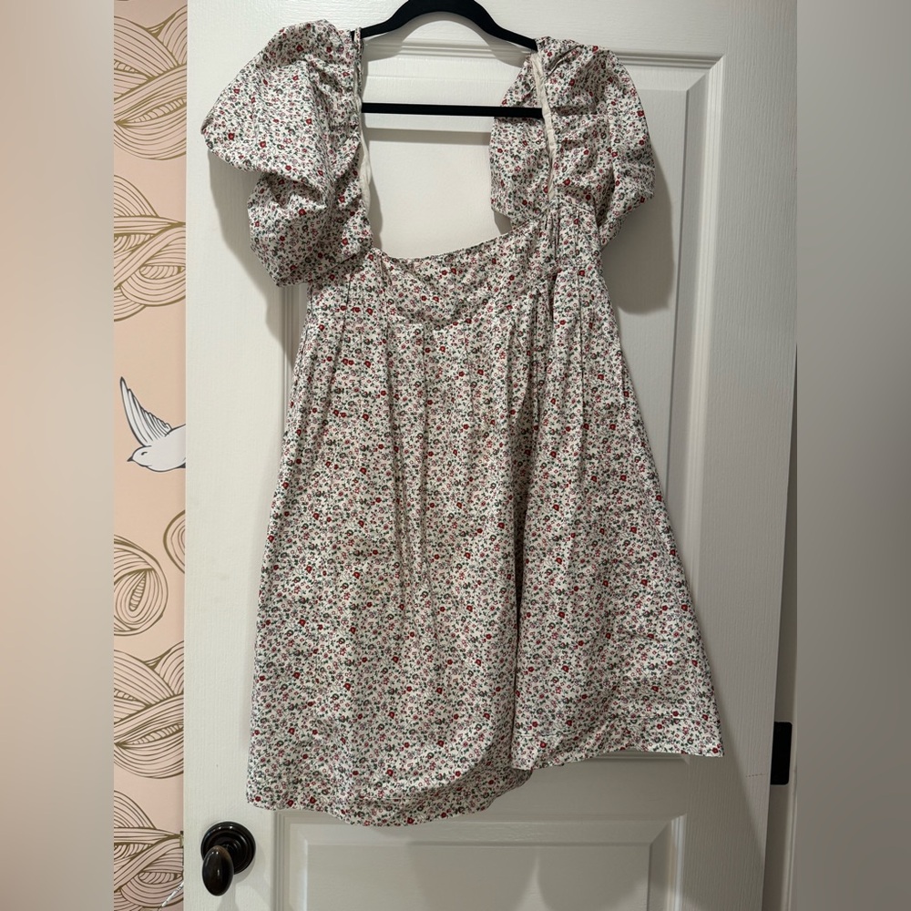 Floral Puff Sleeve Women's Top